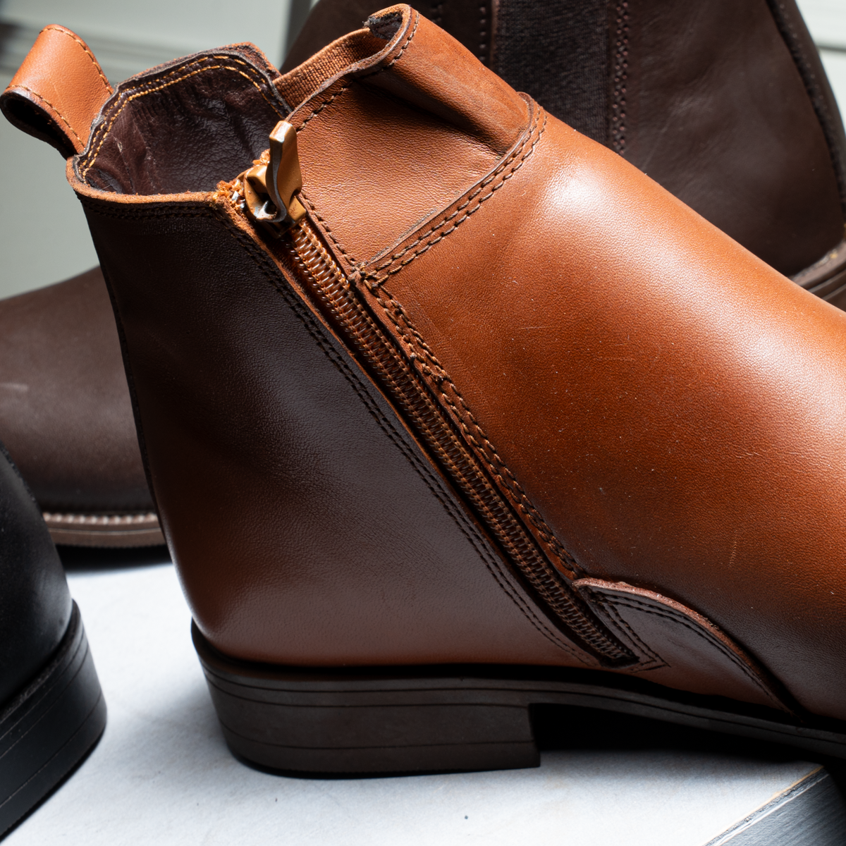 Prime Leather Zip For men